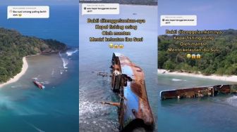 Viral Video Pemandangan Eksotis Kapal yang Ditenggelamkan Susi Pudjiastuti di Pangandaran