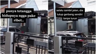 Viral Tetangga Anti Ribet, Buka Tutup Pagar Diseret dari Dalam Mobil