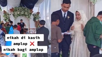 Viral Pengantin Bagikan Amplop saat Acara Pernikahan, Aksinya Jadi Inspirasi