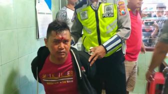 Maling Motor Kabur Tabrak Gerobak, Tertangkap Digebuki Sampai Babak Belur di Pamekasan