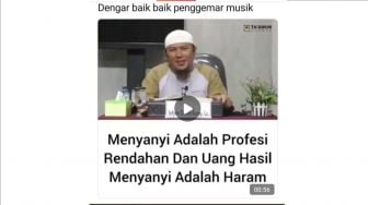 Viral Video Ustaz Sofyan Chalid Ruray Sebut Profesi Penyanyi adalah Haram