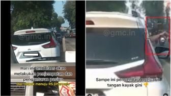 Viral Video Pengendara Mobil Halangi Ambulans Sambil Acungkan Jempol ke Bawah