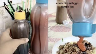 Warung 'Sultan' Jadikan Tupperware Wadah Kecap, Wujudnya Bikin Emak Ngamuk