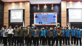 Kapolres Banggai AKBP Satria Adrie Vibrianto Menghadiri Pelantikan PERTINA 