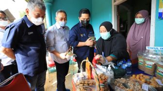 Serap Aspirasi Pelaku UMKM, Menteri BUMN dan Dirut BRI Kunjungi Pengusaha Mikro di Lampung
