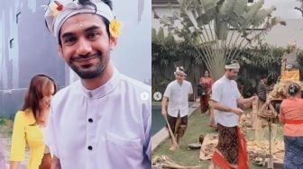 8 Momen Reza Rahadian Ikut Ritual Penyucian Vila Baru di Bali