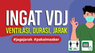 INFOGRAFIS: Ingat VDJ Ventilasi, Durasi, Jarak