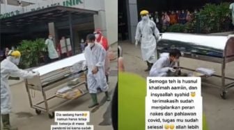 Nakes Hamil Meninggal karena Covid-19, Suami Menangis Lemas Antar Peti