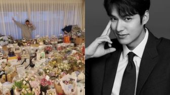 7 Potret Kado Ulang Tahun Lee Min Ho, Sampai Bikin Ruangan Penuh!