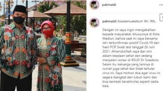 Tulis 'Wara-wara' di Instagram, Wali Kota Madiun dan Istrinya Positif Covid-19
