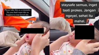 Viral Video Bayi Menangis Kesakitan saat Diswab, Hati Ibu Teriris: Patuhi Prokes!