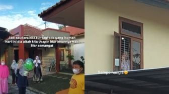 Kompak Beri Semangat Saudara yang Isolasi Mandiri, Aksi Keluarga Ini Bikin Terharu