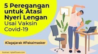 INFOGRAFIS: 5 Peregangan untuk Atasi Nyeri Lengan Usai Vaksin Covid-19