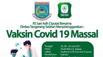 Daftar Lokasi Vaksinasi COVID-19 Gratis di Kota Tangerang dan Tangerang Selatan