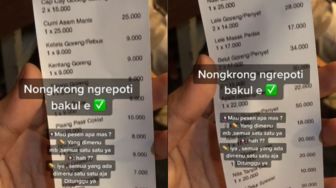 Pria Borong Semua Menu Makanan di Restoran, Warganet Syok Lihat Total Harga