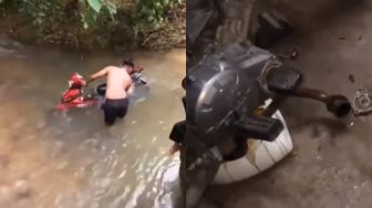 Viral Orang Cuci Yamaha Jupiter MX di Sungai Endingnya Bikin Gigit Jari, Pahami Risikonya