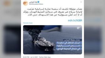 Iran Dituding Serang Kapal Kontainer Israel hingga Terbakar di Samudra Hindia