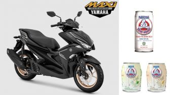 Modifikasi 'Mewah' Yamaha Aerox Pakai Kaleng Susu Bear Brand, Tampilannya Bikin Heran