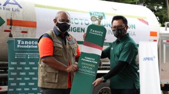 Pemerintah Terima Bantuan 500 Ton Oksigen Cair dari Tanoto Foundation