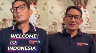 Nyanyikan Lagu 'Welcome to Indonesia', Sandiaga Uno Diledek Netizen: Sesak Nafas Dengernya