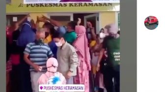 Heboh Warga Rebutan Vaksin di Puskesmas Keramasan, Dinkes: Antusias Divaksin