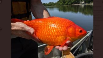 Ajaib! Ikan Mas Ini Tumbuh Jadi Raksasa setelah Dibuang ke Danau