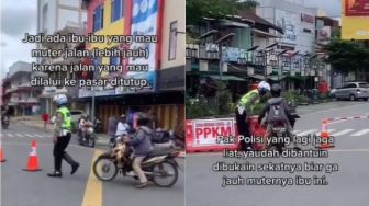 Bukakan Jalan yang Disekat untuk Pedagang Ayam, Polisi Ini Tuai Pujian Warganet