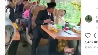 Viral Akad Nikah Digelar di Bus, Disebut agar Terhindar Dibubarkan Aparat