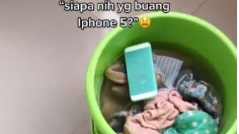 Pria Kaget Temukan iPhone 5 di Ember Cucian, Langsung Dibanting pas Lihat Bagian Depan