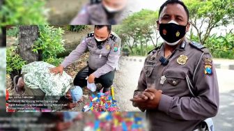 Viral Polisi Borong Dagangan Kakek Penjual Mainan saat PPKM, Aksinya Tuai Pujian