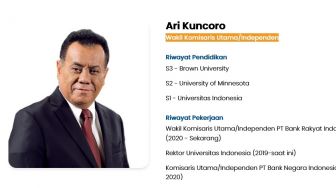 Kementerian BUMN Terima Surat Undur Diri Rektor UI Ari Kuncoro dari Komisaris BRI