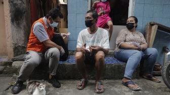 Penyaluran Bantuan Sosial Tunai Kemensos di Jakarta Pusat