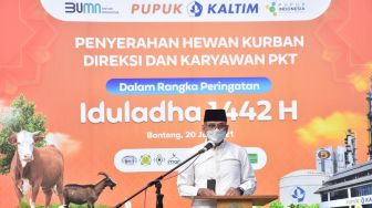 Pupuk Kaltim Potong 102 Sapi dan 60 Kambing untuk 6.000an Mustahik