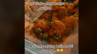 Lagi Asyik Makan di Warteg, Wanita Ini Temukan Makhluk Tak Terduga di Sayur