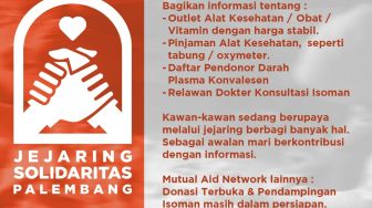 Inisiatif Rakyat Bantu Rakyat di Palembang, Bisa Klik jejaringsolidaritaspalembang.com
