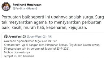 Ferdinand Hutahaean Sebut Surga Tak Mensyaratkan Agama, Warganet: Berisik!