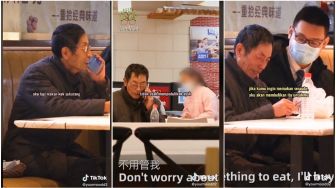 Pria Tua Menangis Usai Telepon Anaknya di Restoran, Aksi Pengunjung Lain Bikin Haru