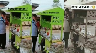 Viral Pengumuman Cara Putus Rantai COVID-19 Makan Mie Ayam, Nasib Si Abangnya Jadi Begini