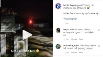 Viral Penampakan Diduga Bola Api Terbang Terekam di Bojonegoro, Santet Kah?