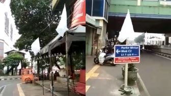 Viral Bendera Putih Berkibar di Pasar Tanah Abang, Perekam Video: Pedagang Menyerah