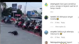 Pemuda Ini Tiba-tiba Ambruk di Depan Lampu Merah, Biang Keroknya Diduga Sandal Putus