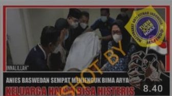 CEK FAKTA: Anies Baswedan Menjenguk Bima Arya sampai Keluarga Histeris, Benarkah?