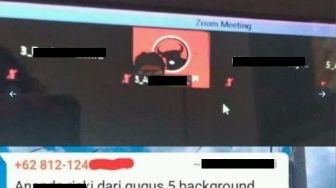 Viral Bocah Meeting Zoom Pakai Background Banteng Moncong Putih, Netizen: PDIP Garis Keras