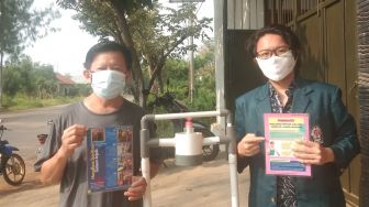 Mahasiswa KKN UNDIP Buat Hand-less Sanitizer, Cegah Penyebaran Covid-19