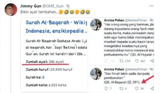 Annisa Pohan Kutip Al Baqarah Tapi Kelebihan Ayat, Warganet Pasang Emo Ngakak Berguling