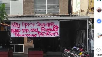 Kedai Kopi Pasang Spanduk Kritik PPKM, Minta Biaya Ditanggung Pemerintah