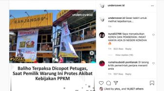 Duh! Singgung Presiden Tak Dapat Promo PPKM, Baliho Warung Ramen Ini Dicopot Petugas