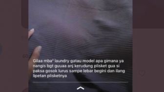 Kaget Banget, Laundryan Kerudung Plisket Netizen Ini Berubah Jadi Aneh