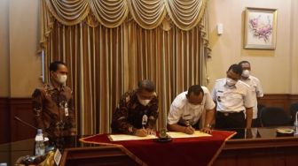 Wali Kota Cilegon Teken Adendum Bantuan Modal UMKM dengan Bank Jabar Banten