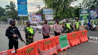 Polsek Utbar Gelar Penyekatan Ruas Jalan di Dua Titik Lokasi
